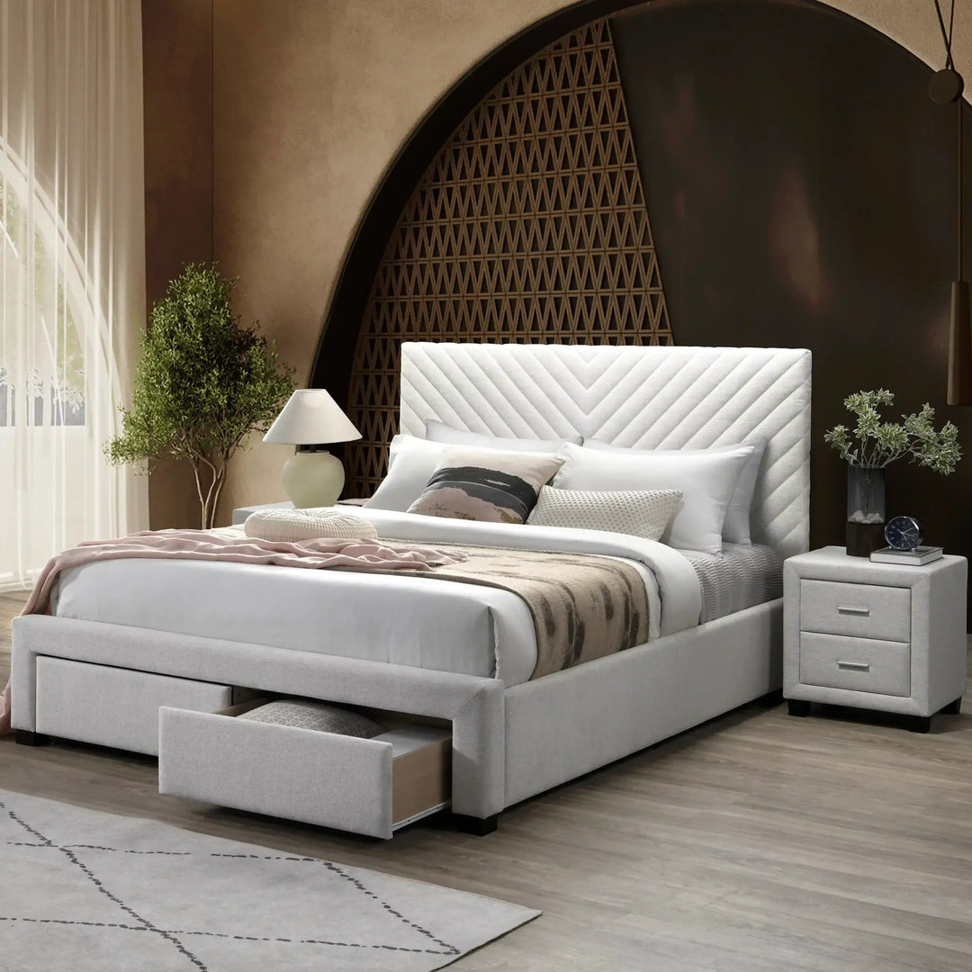 King Bed – Ivory (180×200 cm)