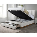 Load image into Gallery viewer, King Bed With 2 Drawers and Hydraulic Storage – Cream
