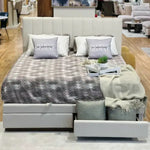 Load image into Gallery viewer, King Bed With 2 Drawers and Hydraulic Storage – Cream