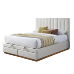 Load image into Gallery viewer, King Bed With 2 Drawers and Hydraulic Storage – Cream