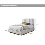 Load image into Gallery viewer, King Bed With 2 Drawers and Hydraulic Storage – Cream