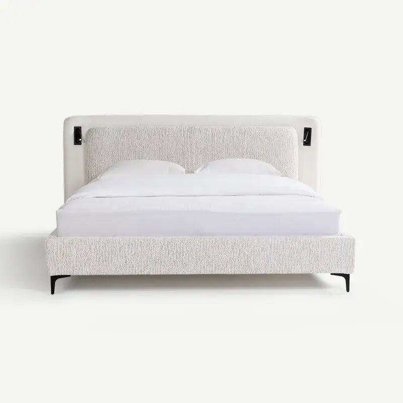 King Bed with Built-in LED lighting 180x200cm – Beige