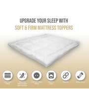 King Size Waterproof Microfiber Mattress Topper – Soft, Breathable, and Machine Washable-GCC Home Center