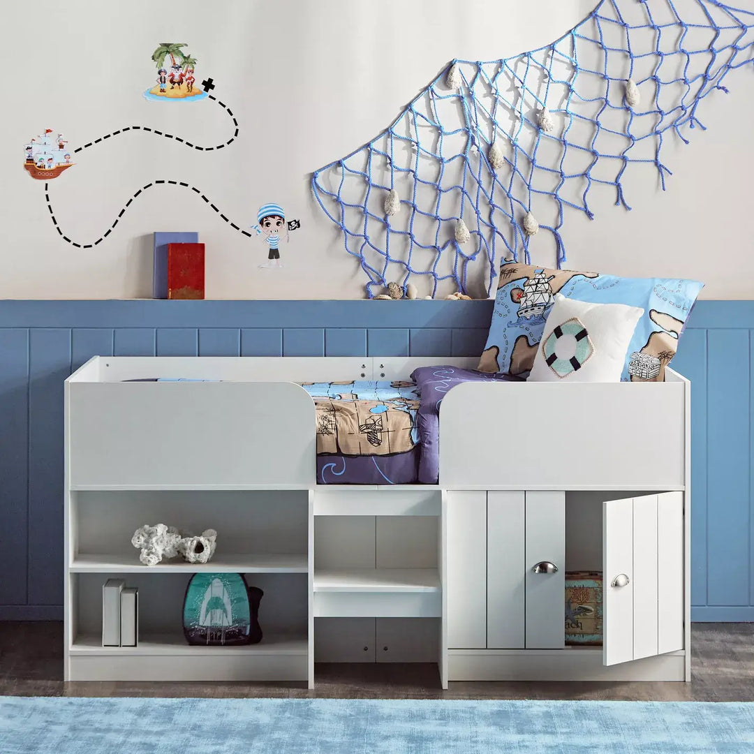 Kirby Cabin Bed with 2 Doors - 90x190 cm-GCC Home Center