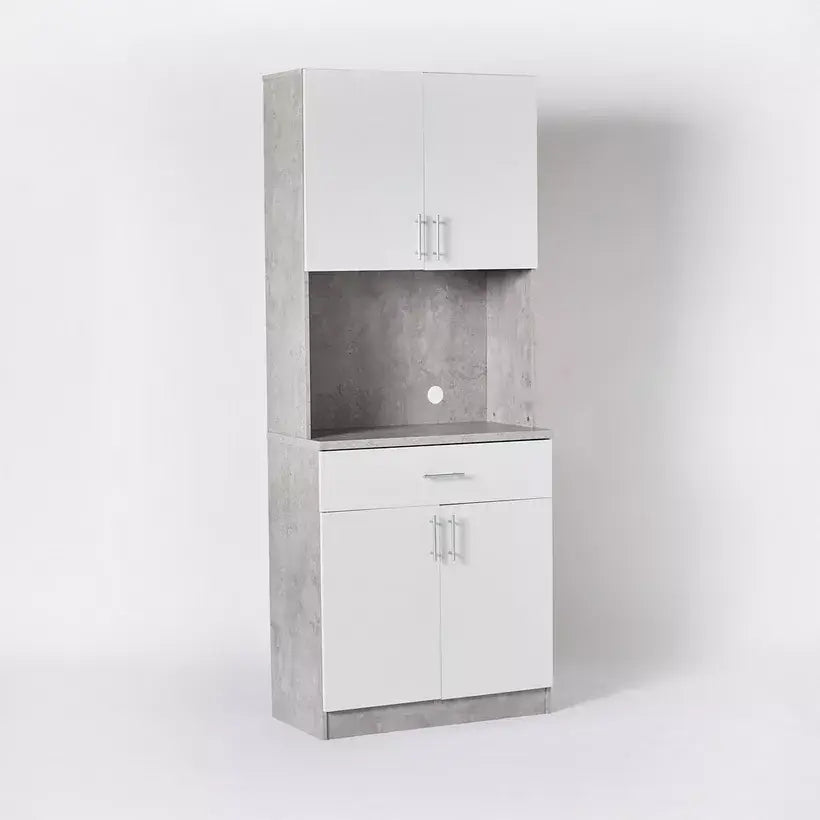 Kitchen Cabinet, Tall Bar Cabinet with Drawer & Shelves