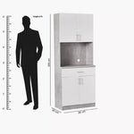 Load image into Gallery viewer, Kitchen Cabinet, Tall Bar Cabinet with Drawer &amp; Shelves