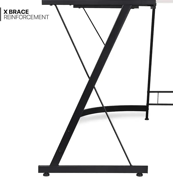 L-Shaped Gaming Desk – Ergonomic K-Shaped Computer Desk for Home Office