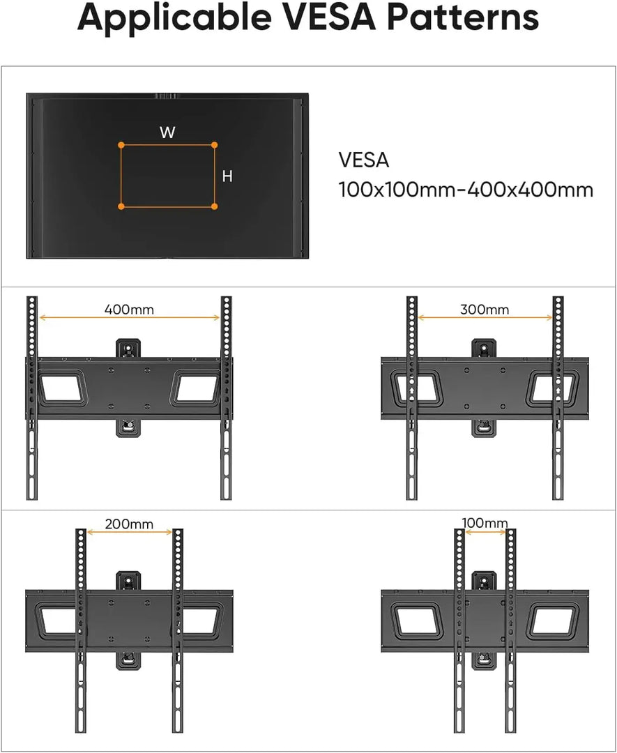 Landscape to Portrait Rotating TV Wall Mount for Vertical Mounting of Displays,Menu Wall Board Mount for 26-65" TVs Holds 88 lbs, Full Motion Corner TV Mount Height Adjusted,