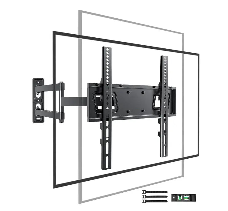 Landscape to Portrait Rotating TV Wall Mount for Vertical Mounting of Displays,Menu Wall Board Mount for 26-65" TVs Holds 88 lbs, Full Motion Corner TV Mount Height Adjusted,