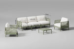 Load image into Gallery viewer, LANNY 5 Seater Outdoor Sofa Set | Plastic Frame Garden Furniture I Modern Design Lounge Sofa Sets | 5 Pieces Outdoor Seating Table And Chairs Set For Patio Balcony-GCC Home Center
