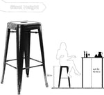 Load image into Gallery viewer, LANNY 76CM Metal Bar Stools High Backless Stools Bar Height Stools Patio Furniture Indoor/Outdoor Stackable Kitchen Stools Dining Chair (Matt Black)-GCC Home Center