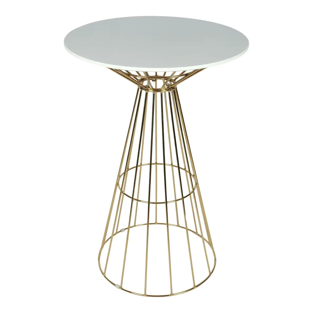 LANNY Bar Table Round Cocktail Bistro Table for Pub, Dining Room, Kitchen & Home bar (white)-GCC Home Center