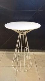 Load image into Gallery viewer, LANNY Bar Table Round Cocktail Bistro Table for Pub, Dining Room, Kitchen &amp; Home bar (white)-GCC Home Center
