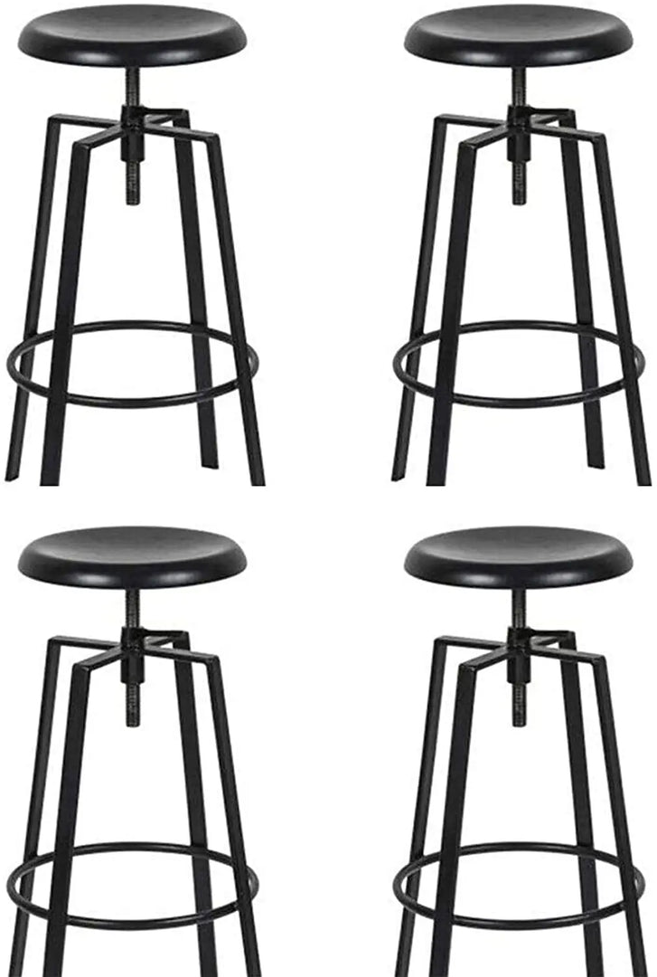 LANNY White Color PU Leather Barstool High Chair for Kitchen Bar Shop, Adjustable Height Up and Down Office Furniture-GCC Home Center