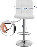 Load image into Gallery viewer, LANNY White Color PU Leather Barstool High Chair for Kitchen Bar Shop, Adjustable Height Up and Down Office Furniture-GCC Home Center