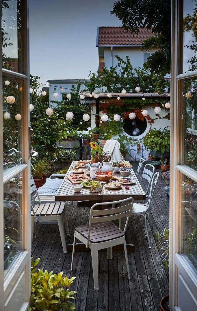 Large Outdoor Dining Table, Acacia, 220×100 cm