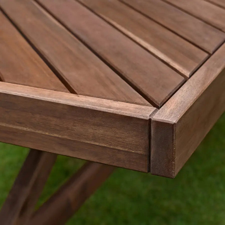 Large Outdoor Dining Table, Acacia, 220×100 cm