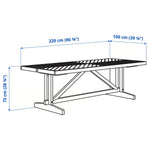 Load image into Gallery viewer, Large Outdoor Dining Table, Acacia, 220×100 cm
