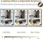 Load image into Gallery viewer, Large Vanity Desk with Lighted Mirror, Modern Vanity Set with 3 Drawers and 2 Storage Shelves-GCC Home Center