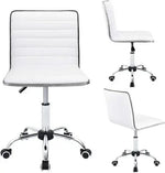 Load image into Gallery viewer, Leather Swivel Executive Chair Stylish Ribbed Mid Back Design Ideal for Office-GCC Home Center