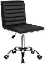 Load image into Gallery viewer, Leather Swivel Executive Chair Stylish Ribbed Mid Back Design Ideal for Office-GCC Home Center