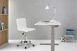 Load image into Gallery viewer, Leather Swivel Executive Chair Stylish Ribbed Mid Back Design Ideal for Office-GCC Home Center