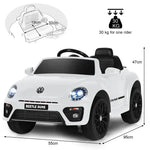 Load image into Gallery viewer, Licensed Volkswagen Electric Ride-On Car - White - Featuring dual driving modes, realistic LED lights