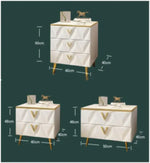 Load image into Gallery viewer, Light Bedside Table with Nordic net ins, Bedside Table with Storage Drawers-GCC Home Center