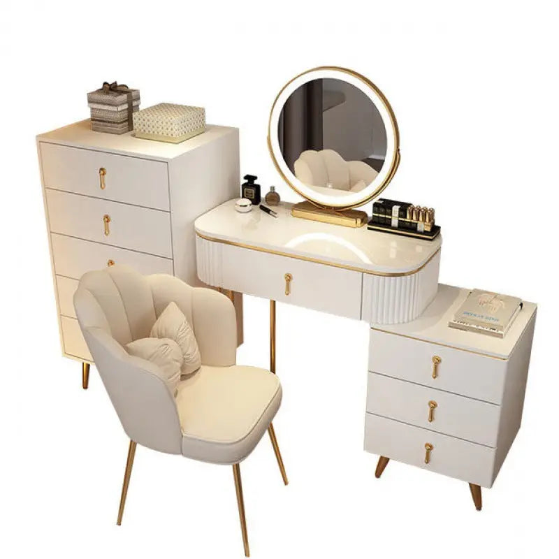 COOLBABY Light luxury dressing table bedroom modern simple network red ins style makeup table Nordic storage cabinet one size apartment-GCC Home Center