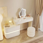 Load image into Gallery viewer, COOLBABY Light luxury high sense bedroom TV cabinet makeup table integrated simple modern small flat high appearance level glass makeup table-GCC Home Center