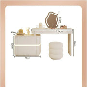 COOLBABY Light luxury high sense bedroom TV cabinet makeup table integrated simple modern small flat high appearance level glass makeup table-GCC Home Center