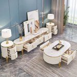 Load image into Gallery viewer, Light Slate Marble TV Cabinet Storage Table Unit, and Coffee Table for Living room-GCC Home Center