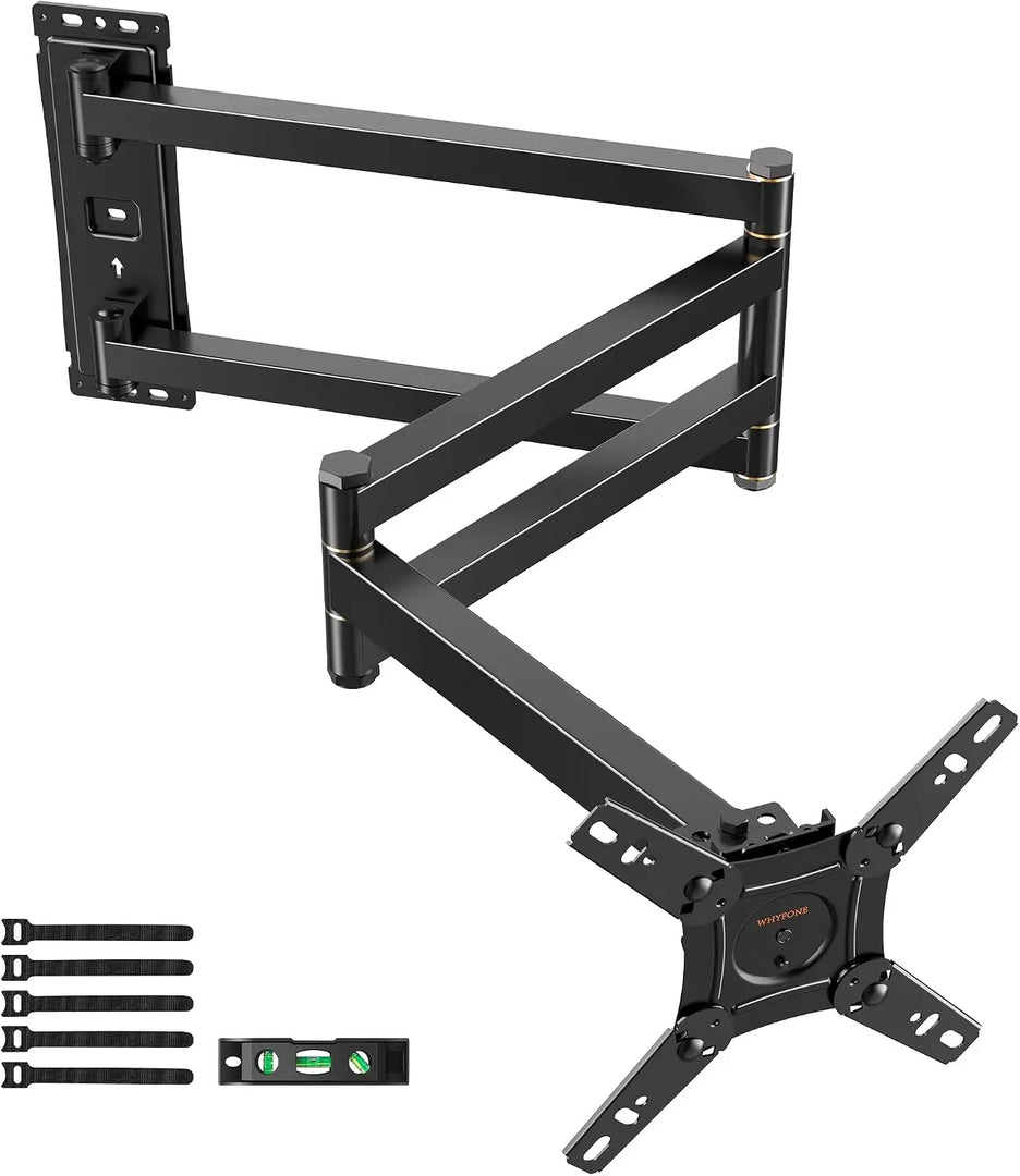 Long Arm Corner TV Monitor Wall Mount with 40.78" Extension for Most 13-43inch TVs Monitors, Full Motion Articulating Triple Arm Foldable, Max VESA 200x200mm, Vertical TV Mount