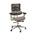 Load image into Gallery viewer, Low Back Medicated Office Chair With Lumbar Support And Height Adjustable - Grey-GCC Home Center