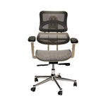 Load image into Gallery viewer, Low Back Medicated Office Chair With Lumbar Support And Height Adjustable - Grey-GCC Home Center