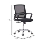 Load image into Gallery viewer, Low Back Mesh Chair With Lumbar Support - Black-GCC Home Center