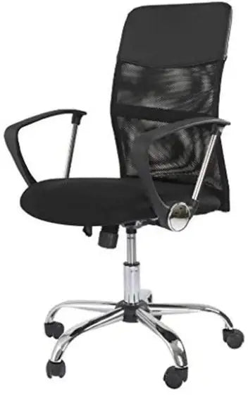 Low Back Mesh Office Chair with Adjustable Height Without Draft Kit - Black-GCC Home Center