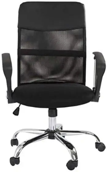 Low Back Mesh Office Chair with Adjustable Height Without Draft Kit - Black-GCC Home Center