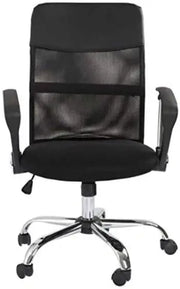 Low Back Mesh Office Chair with Adjustable Height Without Draft Kit - Black-GCC Home Center