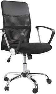 Low Back Mesh Office Chair with Adjustable Height Without Draft Kit - Black-GCC Home Center