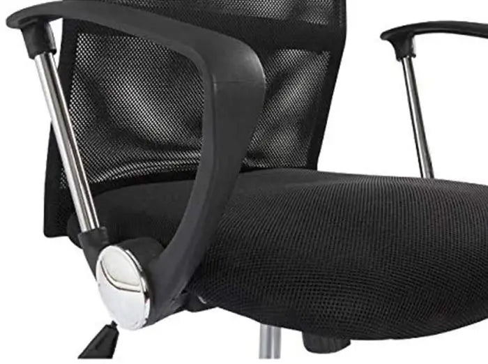 Low Back Mesh Office Chair with Adjustable Height Without Draft Kit - Black-GCC Home Center