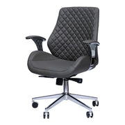 Low Back Office Chair With Height Adjustable, Arm Rest And Swivel Wheels-GCC Home Center