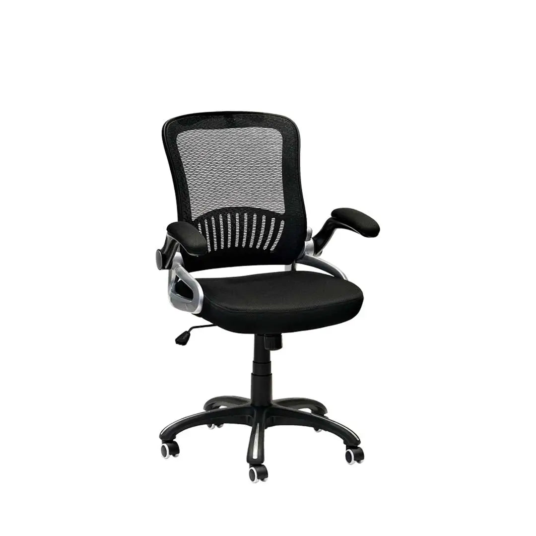 Low Back Office Chair With Lumbar Support, Arm Rest And Height Adjustable-GCC Home Center