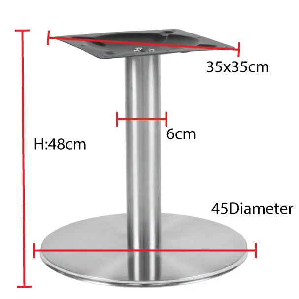 Jilphar Furniture Low Height SS Table Base JP3007-GCC Home Center