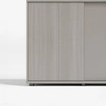 Load image into Gallery viewer, Low Office Cabinet With Metal Handles, 2-Door And 2-Shelves For Storage - White Oak-GCC Home Center
