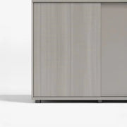 Low Office Cabinet With Metal Handles, 2-Door And 2-Shelves For Storage - White Oak-GCC Home Center