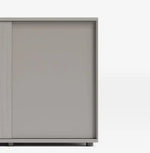 Load image into Gallery viewer, Low Office Cabinet With Metal Handles, 2-Door And 2-Shelves For Storage - White Oak-GCC Home Center