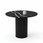 Load image into Gallery viewer, Luxe Round Dining Table with Marble Top
