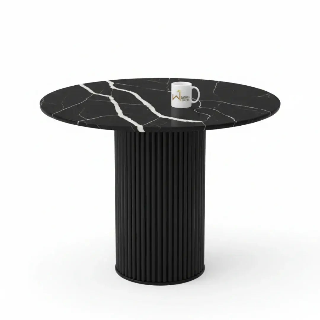 Luxe Round Dining Table with Marble Top