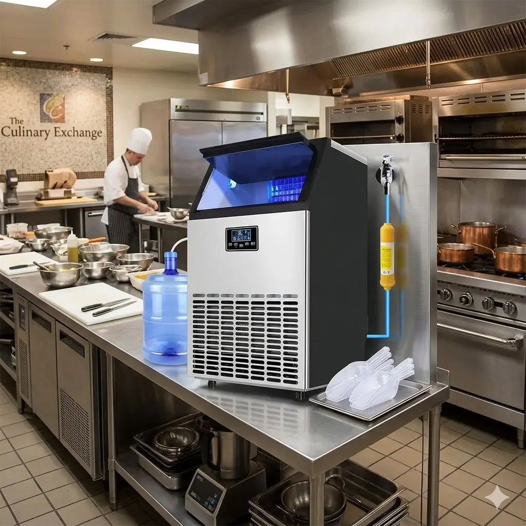 Arabian Mall Commercial Ice Maker Machine with Self-Clean (60-80KG/24H
